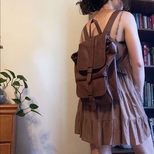 G. H. Bass Faux Leather Backpack